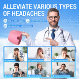 ONLYCARE Migraine Relief Cap, Upgraded Odorless Migraine Ice Head Wrap, Headache Relief Hat for Migraine, Black & Pink