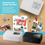 BluebirdSales Selphy CP1500 Wireless Compact Photo Printer (Black) with 2-Pack KP-108IN Color Ink Paper Set (216 Sheets of 4x6 Paper + 6 Ink Cartridges), Power Adapter & Deluxe Photo Album