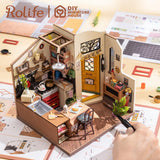 Rolife DIY Miniature Cozy Kitchen House Kit for Adults to Build, Tiny House Making Kit with Furnitures, Halloween/Christmas Decorations/Gifts for Family and Friends (Cozy Kitchen)