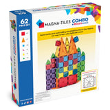 MAGNA-TILES Combo 62-Piece Magnetic Construction Set, The Original Magnetic Building Brand