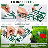 Kittmip 8 Pcs Outdoor Gopher Trap Easy to Set Mole Trap Weather Resistant Gopher Killer Vole Trap with 8 Pcs Red T Type Labels for Lawn Garden Farm (Green)