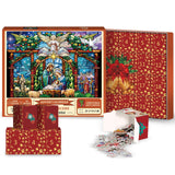 Nativity Scene Puzzle Advent Calendar Puzzles 1000 Piece Puzzle for Adults, Christmas Countdown Calendar 2024 Jigsaw Puzzle, Holiday Religous Jesus Christiasn Puzzle for Adult 1000 Piece