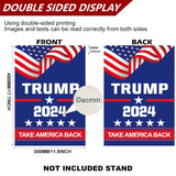 Ouraqto TRUMP 2024 Yard Sign Double Sided 14x14 Inch Yard signs Outdoor Decorative Trump Handheld Signage Trump Merchandise for Garden Lawn(with Flag