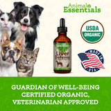 Animal Essentials Liver Defense Liver Support for Dogs & Cats, 2 fl oz - Made in USA, Dandelion & Milk Thistle