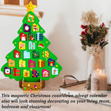 Christmas Countdown - Magnetic Count Down to Xmas Advent Calendar Toys for Kids Holiday Decorations(Assembly Needed)