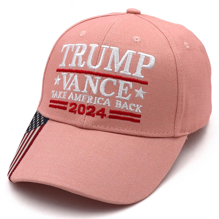 Trump 2024 Hat 45-47 MAGA Hat Make America Great Again Donald Trump Slogan with USA Flag Embroidery Adjustable Baseball Cap