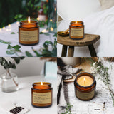 6 Pack Candles for Home Scented Aromatherapy Candles Gifts Set for Women Soy Wax Long Lasting Amber Jar Candles for Valentine Birthday Mother's Thanksgiving Day Present