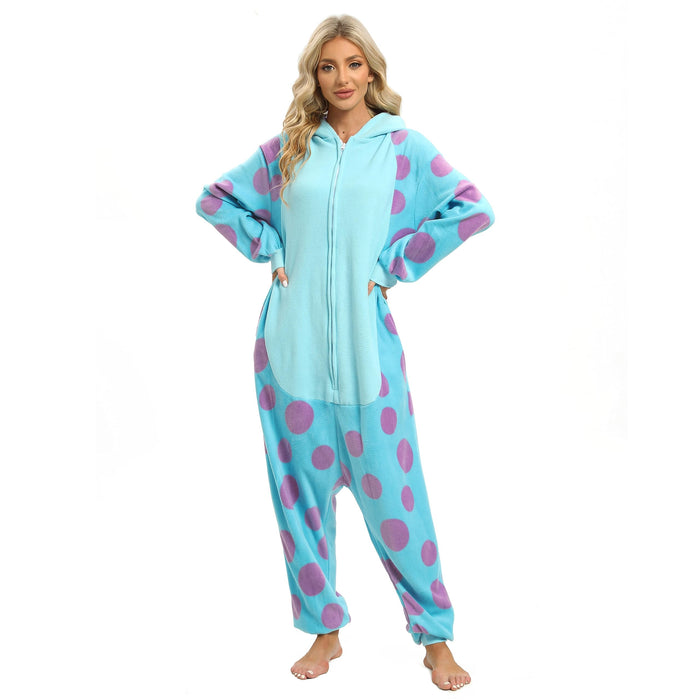 BGOKTA Halloween Animal Onesie Pajamas for Adults Costume Cosplay Homewear One Piece