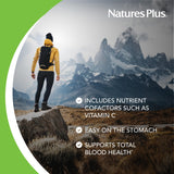 NaturesPlus Hema-Plex Iron - 60 Fast-Acting Vegetarian Capsules - 85 mg Chelated Iron - Total Blood Health - with Vitamin C & Bioflavonoids - Vegan, Gluten Free - 20 Servings