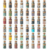 KHOCOEE 48pcs Different Crystals and Healing Stones, Gemstone and Crystals Bottles, Chakra Healing Crystals for Witchcraft, Great Choice for Gift, Collection and Home Decor