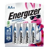 Energizer AA Batteries, Ultimate Lithium Double A Battery, 4 Count