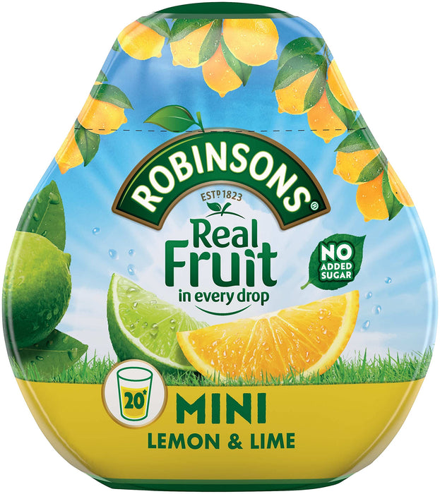 Robinsons Squash'd Lemon & Lime No Added Sugar 66ml (Pack of 4)