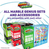 Marble Genius Marble Run - 300 Complete Pieces Maze Track Christmas Toys for Adults, Teens, Toddlers & Kids Aged 4-8 Years Old, (181 Translucent Marbulous Pieces + 119 Glass-Marble Set), Extreme Set