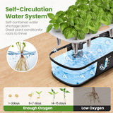 Indoor Garden Hydroponics Growing System 12 Pods, Indoor Herb Garden with LED Grow Light, Adjustable Height Up to 10.8inch, Hydroponics for Family