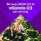 Vitafusion Vitamin D3 Gummy Vitamins for Bone and Immune System Support, Peach, Blackberry and Strawberry Flavored, 50 mcg Vitamin D, 75 Day Supply, 150 Count