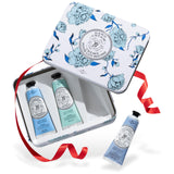 La Chatelaine Hand Cream Trio Tin Gift Set, Ready-To-Gift Tin, Nautral, Made in France with 20% Organic Shea Butter, Nourishing and Moisturizing (Amber Cashmere, Coconut Milk, Lychee Bilberry or Shea)
