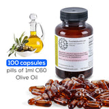 PureC60OliveOil C60 Organic Olive Oil Capsules Pills 100ml / 3.4 Fl Oz - 99.99% Carbon 60 Solvent Free 80mg - Food Grade - Carbon 60 Olive Oil - from The Leading Global Producer