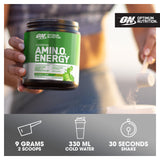 Optimum Nutrition Amino Energy Drink Mix - Lemon Lime Flavor, 30 Servings