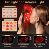 Upgrad Red Light Therapy Mask, Infrared 850 Red Light Face Mask, Led Contour Face Mask Light Therapy, Portable and Rechargeable, Red Light Therapy At Home and Wireless Led Face Mask[BMask Pro Max]