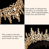 COCIDE Gold Tiara and Crown for Women Crystal Queen Crown Princess Rhinestone Tiara for Girl Bride Wedding Hair Accessories for Bridal Birthday Party Prom Halloween Costume Cosplay