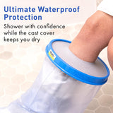 TKWC INC Extra Wide/Oversized Waterproof Leg Cast Cover for Larger Bandages, Casts & Boots - for Showering 5739 - Watertight Foot Protector