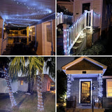 JMEXSUSS White Solar String Lights Outdoor Waterproof, 2 Pack Total 66FT 200 LED Solar Fairy Lights, 8 Modes Solar Christmas Lights for Outside Tree Garden Patio Wedding Decorations