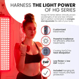 Hooga Red Light Therapy for Face and Body, Red 660nm Near Infrared 850nm, 60 LEDs, High Power Panel for Pain Relief, Sleep, Skin Health, Anti-Aging, Energy, Recovery. Hanging Kit Included. HG300.