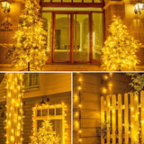 JMEXSUSS 800 LED Christmas Lights Outdoor Indoor String Lights with 8 Modes Warm White Christmas Tree Lights Plug in for Patio Garden Tree Party Yard Decoration