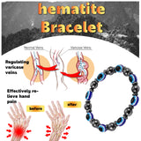 3pcs Adjustable Lymphatic Drainage Magnetic Black Cholite Weighted Bracelet,Weight Loss Bracelets Womens,Hematite Magnetic Therapy Bracelet For Women And Men,Eliminates Swelling Weight-Loss