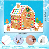 Shappy 56 Pcs Christmas DIY Felt Gingerbread House for Toddlers Kids 3.8 ft Wall Felt Ornament Kits Felt Craft Include Snowman Advent Calendar and 35 Detachable Kits Xmas Gifts Hanging Party Supplies