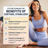 Cortisol Manager and Stabilizer Supplement | Supports Adrenal Health, Deep Sleep & Relaxation | Cortisol Supplement with Ashwagandha, L-Theanine, Rhodiola Rosea Extract & Apigenin | 30 Vegan Capsules