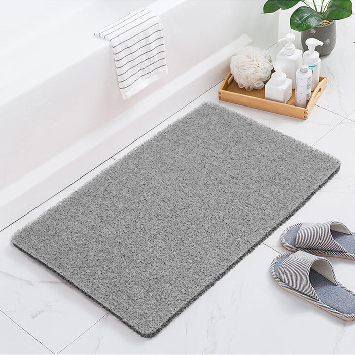 joyhalo Shower Mats for Showers Anti Slip for Elderly, 17'' x 30'' Non Slip Bath Mat for Inside Shower, Bath Tub Mats for Bathroom Non Slip for Shower, PVC Loofah Bathroom Mats, Grey