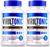 NutraRize (2 Pack) VirilTonic Pill, Viril Tonic Blood Flow Support Capsules for Maximum Performance - Extra Strength Formula Capsules, VirilTonic24 Health, Viril Tonic Reviews (120 Capsules)