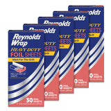 Reynolds Wrap Pre-Cut Pop-Up Heavy Duty Aluminum Foil Sheets, 14 x 10.25 Inches, 30 Sheets (Pack of 5), 150 Total