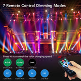 LUNSY Dj Lights, 36 LED Par Lights Stage Lights with Sound Activated Remote Control & DMX Control, Stage Lighting Uplights for Wedding Club Music Show Christmas Holiday Party Lighting - 2 Pack