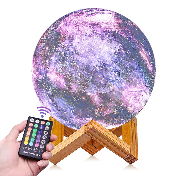 3D Printing Galaxy Lamp Moonlight USB LED Night Lunar Light Touch Color Changing