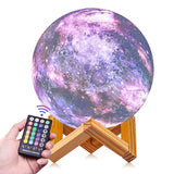 3D Printing Galaxy Lamp Moonlight USB LED Night Lunar Light Touch Color Changing