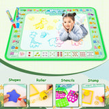 Water Doodle Mat,Reusable Painting Writing Doodle Board Toy,Mess Free Coloring Doodle Drawing Mat Educational Toys,Birthday Christmas Gifts for 3 4 5 6 7 8 Years Old Kids