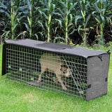 Animal Trap Cage Cover, Trap Cage Cover with Mesh Window for 1-2 Door Humane Animal Trap Cage 32 x 10 x 12inch, Cage not Included (Grey)