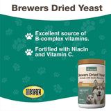 NaturVet Brewers Dried Yeast Formula with Garlic Flavoring Plus Vitamins for Dogs and Cats, Powder, Made in The USA with Globally Source Ingredients 1 Pound