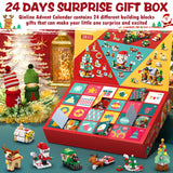 Kids Advent Calendar 2023 - Christmas Building Blocks Holiday Gifts for kids Teen 24 Days Surprise Gift Box Christmas Countdown Calendar for Girl Boys 6 in 1 Xmas Building Toys Gift Basket for Age 6+