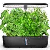 Indoor Garden Hydroponics Growing System 12 Pods, Indoor Herb Garden with LED Grow Light, Adjustable Height Up to 10.8inch, Hydroponics for Family