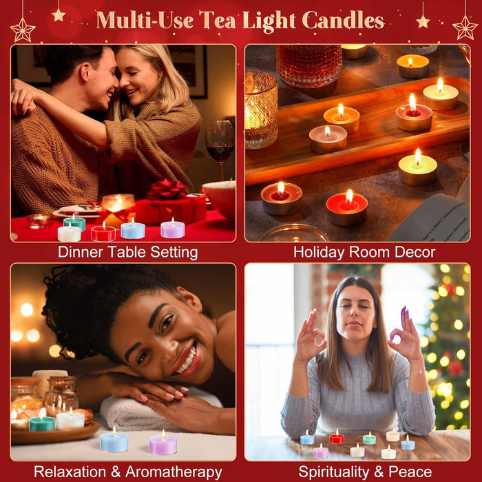 Candle Advent Calendar 2024 Adults Teens, 24 Day Tea Light Ceramic Candle Holder Countdown to Christmas Candle Gift for Women Men Teens