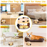 2Pcs Flea Traps for Inside Your Home New Upgrade Flea Trap Indoor with 4 Sticky Disc&6 LED Bulbs&2 Adjustable Electric Wires Pet&Kid Safe,Non Toxic&Odorless Flea Catcher Sticky Bed Bug Trap for Home