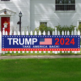 YINENA Trump 2024 Flag Take America Back Banner Donald Trump 2024 Sign Banner for Yard Garden Outdoor Decor 98" x 18"