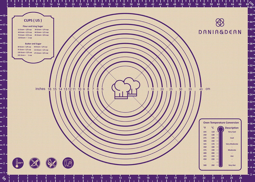 Baking Mat, 28" x 20" Silicone Food Grade Extra Large Non Stick Baking Sheet Mat with Measurement Non-slip Dough Rollin Counter Mat for Making Cookies, Macarons, Bread and Pastry