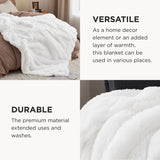 Bedsure Soft White Twin Blanket for Bed, Fluffy Fuzzy Blankets Twin Size for Couch, Sofa, Cozy Plush Sherpa Fleece Faux Fur Blanket, Thick Warm Christmas Blanket Gifts for Women, Men, 60x80