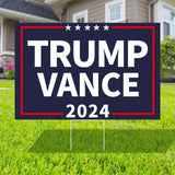 Probsin Trump Vance 2024 Yard Sign Double Sided 16" x 24" President Trump Vice President Vance MAGA Signs Voted for Trump Vance Outdoor Decorations for Lawn, Garden, Window, Party Supplies (Blue)