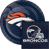 Trendware Denver Broncos Paper Plate and Napkin Party Kit, Serves 16