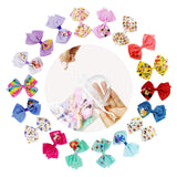 Disney 100th Anniversary Special Hair Accessory for Girls|18pc Disney Hair Bow Clips Featuring Favorite Characters with a String Bag Bow Holder with hanger. For all occasions & ages 3+